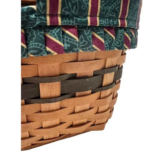 Longaberger Snowflake Basket 1997 Christmas Collection Liner & Divider Insert - Picture 4 of 16